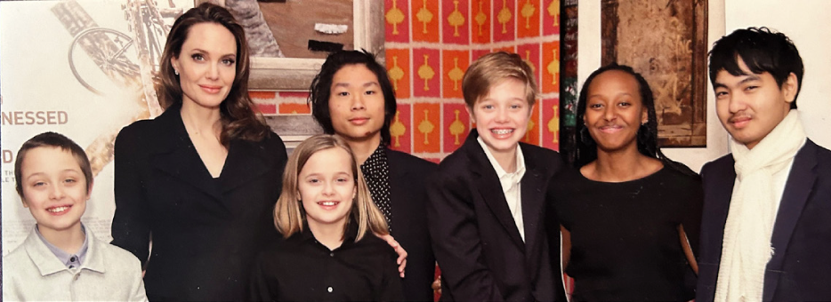 Angelina Jolie and her kids